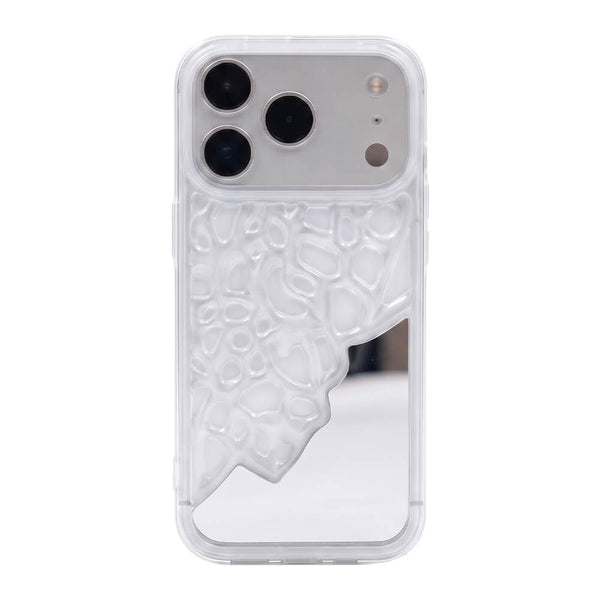 Hollow Mirror Phone Case - White