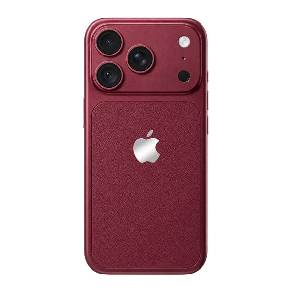 Leather Texture Phone Case - Wine Red