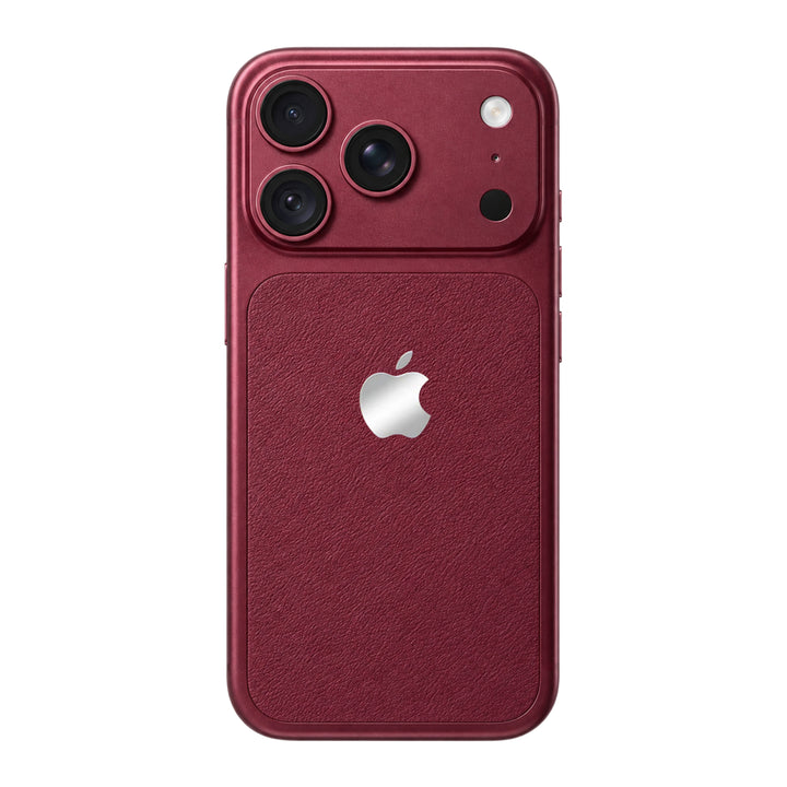 Leather Texture Phone Case - Wine Red