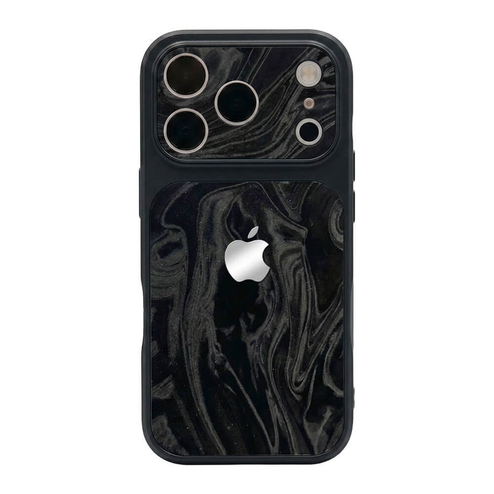 Liquid Ripple Suede Phone Case - Black