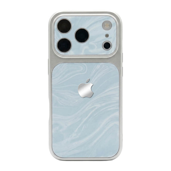 Liquid Ripple Suede Phone Case - Light Blue