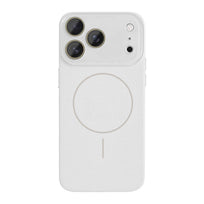 Lychee Texture Leather MagSafe Phone Case - White