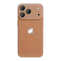 Lychee Texture Leather Phone Case - Brown