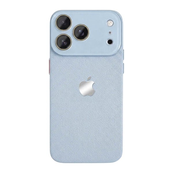 Lychee Texture Leather Phone Case - Light Blue