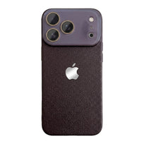 Lychee Texture Leather Phone Case - Wine Red