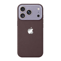 Lychee Texture Leather Phone Case - Wine Red