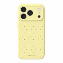 Polka Dot Liquid Silicone Phone Case - Yellow