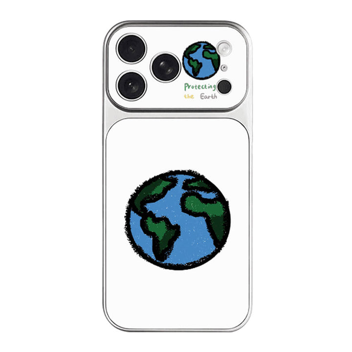 Silver Plated Glass Phone Case - Little Earth