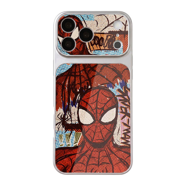 Silver Plated Glass Phone Case - Boom