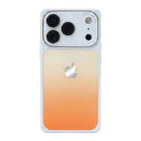 Square Crystal Lens Gradient Phone Case - Blue Orange