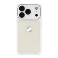 Square Crystal Lens Gradient Phone Case - White