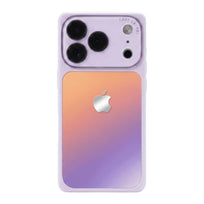 Square Crystal Lens Gradient Phone Case - Purple Orange