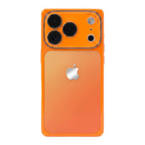 Square Crystal Lens Gradient Phone Case - Orange