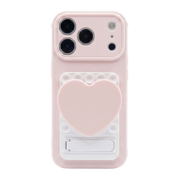 Suction Mount Mirror Phone Case - Pink