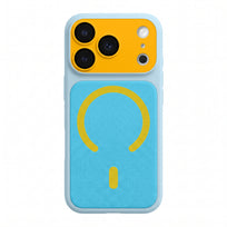 Textured Colorblock MagSafe Phone Case - Light Blue