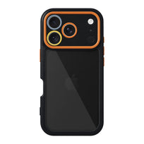 Transparent Cream Phone Case - Black Orange
