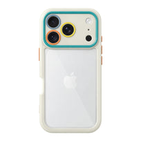 Transparent Cream Phone Case - White Blue