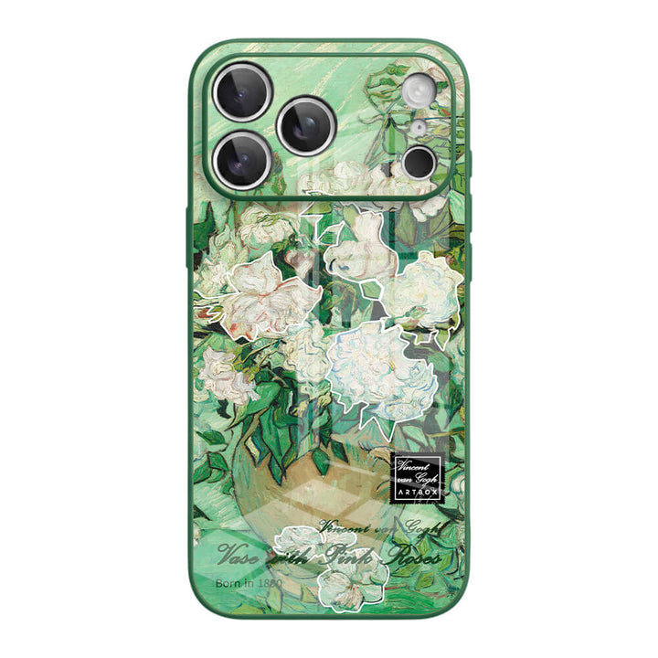 Vase with Pink Roses - iPhone Case