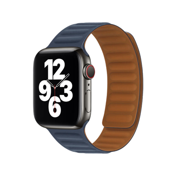 Apple Watch Leather Link Magnetic Strap - Indigo