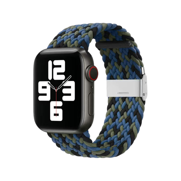 Apple Watch Nylon Braided Strap - Blue Camouflage