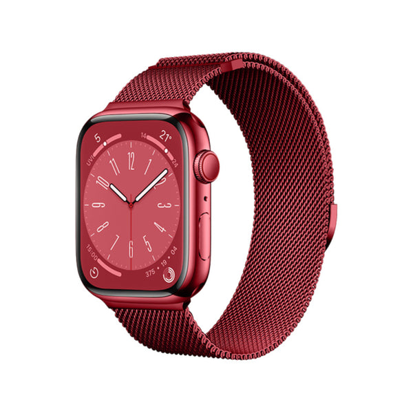 Apple Watch Stainless Steel Alloy Magnetic Strap - Red