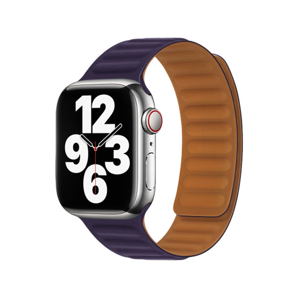 Apple Watch Leather Link Magnetic Strap - Crimson Cherry