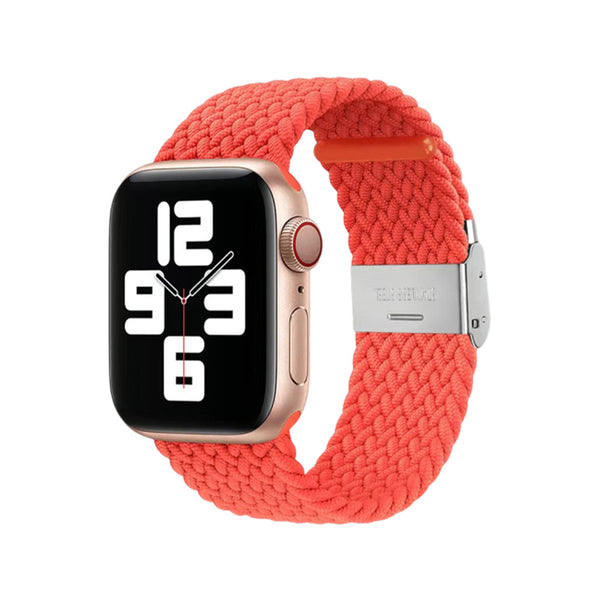 Apple Watch Nylon Braided Strap - Orange Red