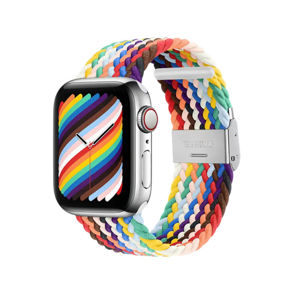 Apple Watch Nylon Braided Strap - Rainbow