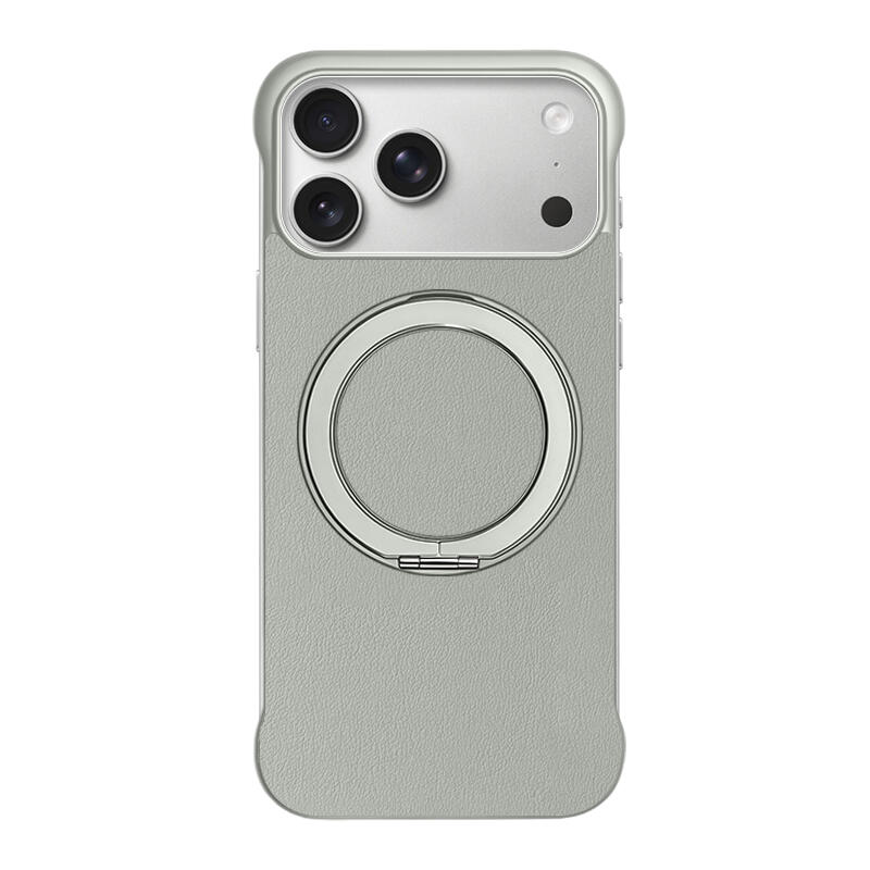 Borderless Leather Stand MagSafe Phone Case - Titanium Gray – Artbox Case
