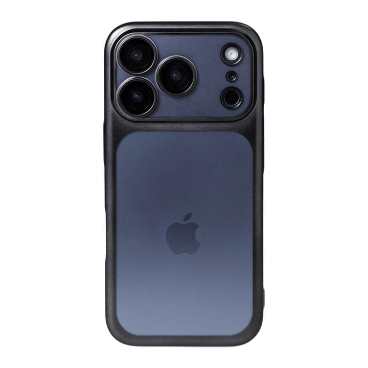 Frosted Electroplating Translucent Phone Case - Black
