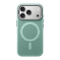Honeycomb Bracket MagSafe Phone Case - Mint Green