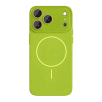 Lychee Texture Leather MagSafe Phone Case - Green