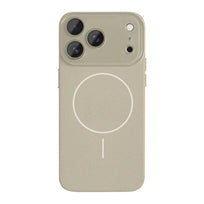 Lychee Texture Leather MagSafe Phone Case - Gray