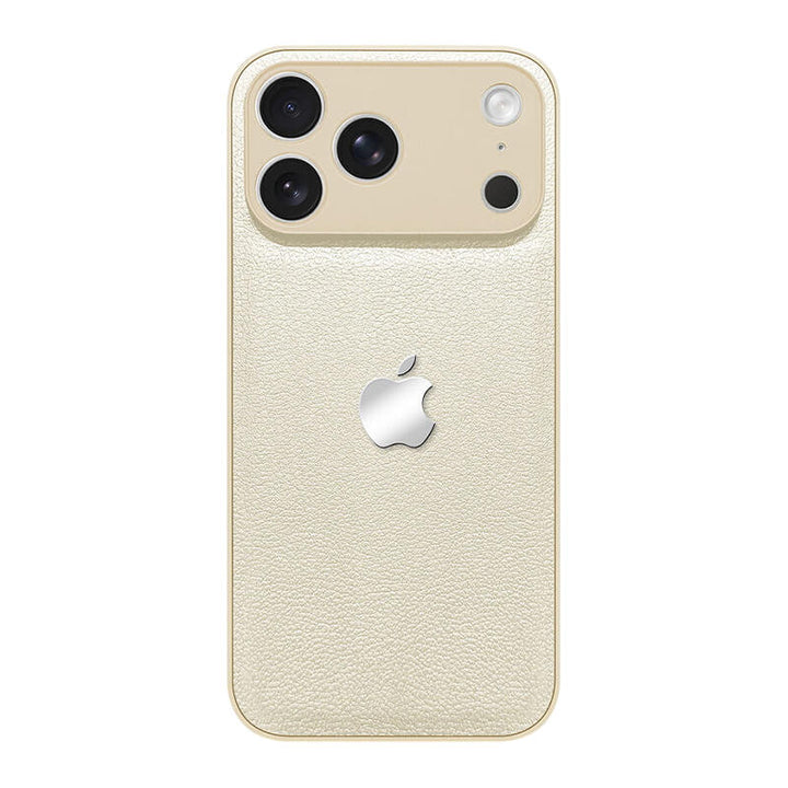 Simple Leather Lychee Pattern Phone Case - White