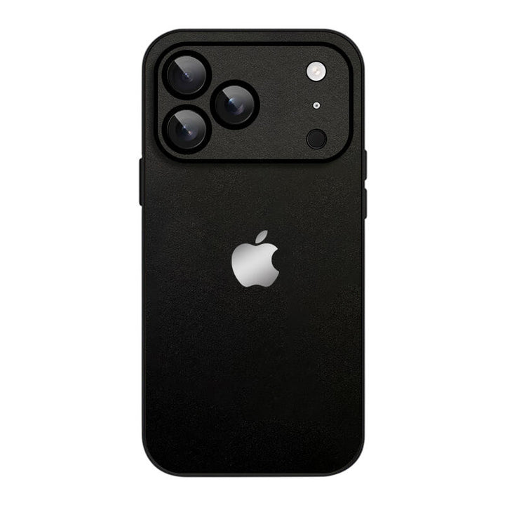 Simple Leather Pure Color Phone Case - Black